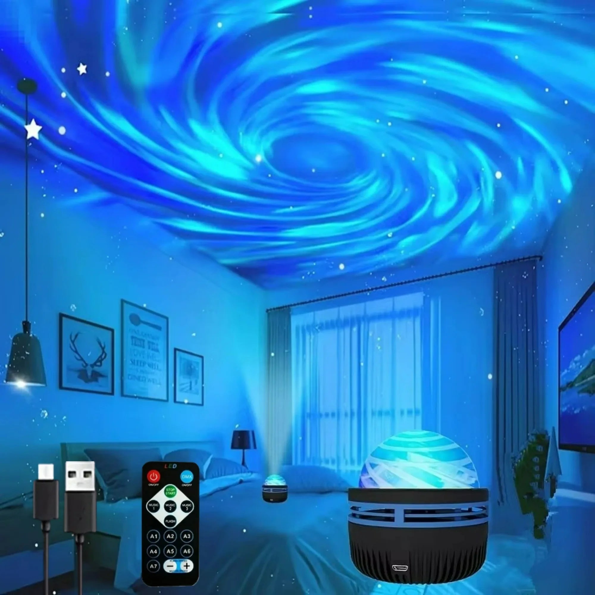 RGB Galaxy Projector with Remote